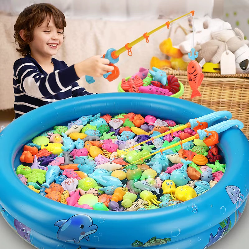 Magnetic Fishing Set Inflatable Pool Party Model Play Games & More Perfect Summer Outdoor Toy Kids for Birthday Christmas Gifts