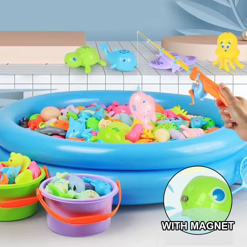 Magnetic Fishing Set Inflatable Pool Party Model Play Games & More Perfect Summer Outdoor Toy Kids for Birthday Christmas Gifts
