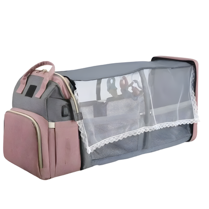 3-in-1 Diaper Bag & Foldable Crib